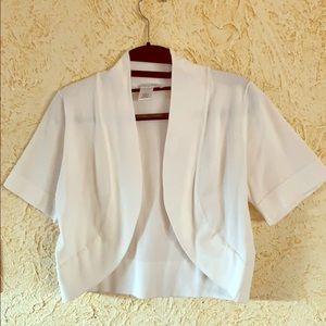 White Capsleeve Cardigan